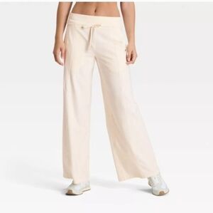 Joylab Women's Mid-Rise Foldover Wide Leg Pants